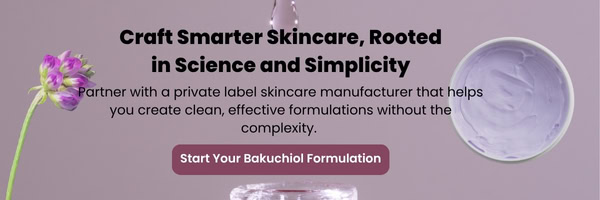 Try formulating bakuchiol plus serum from Moe's Group.