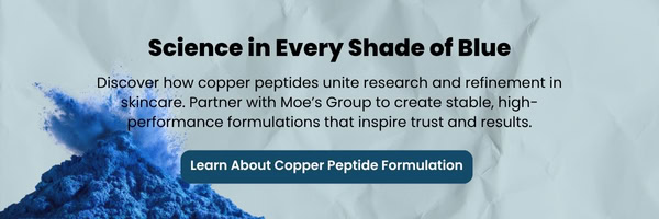 Learn more about the skincare copper peptides formulations and contact Moe's Group.